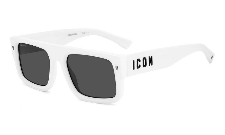 Dsquared2 ICON 0008/S (VK6/IR) 54 | Unisex Beyaz Güneş Gözlüğü